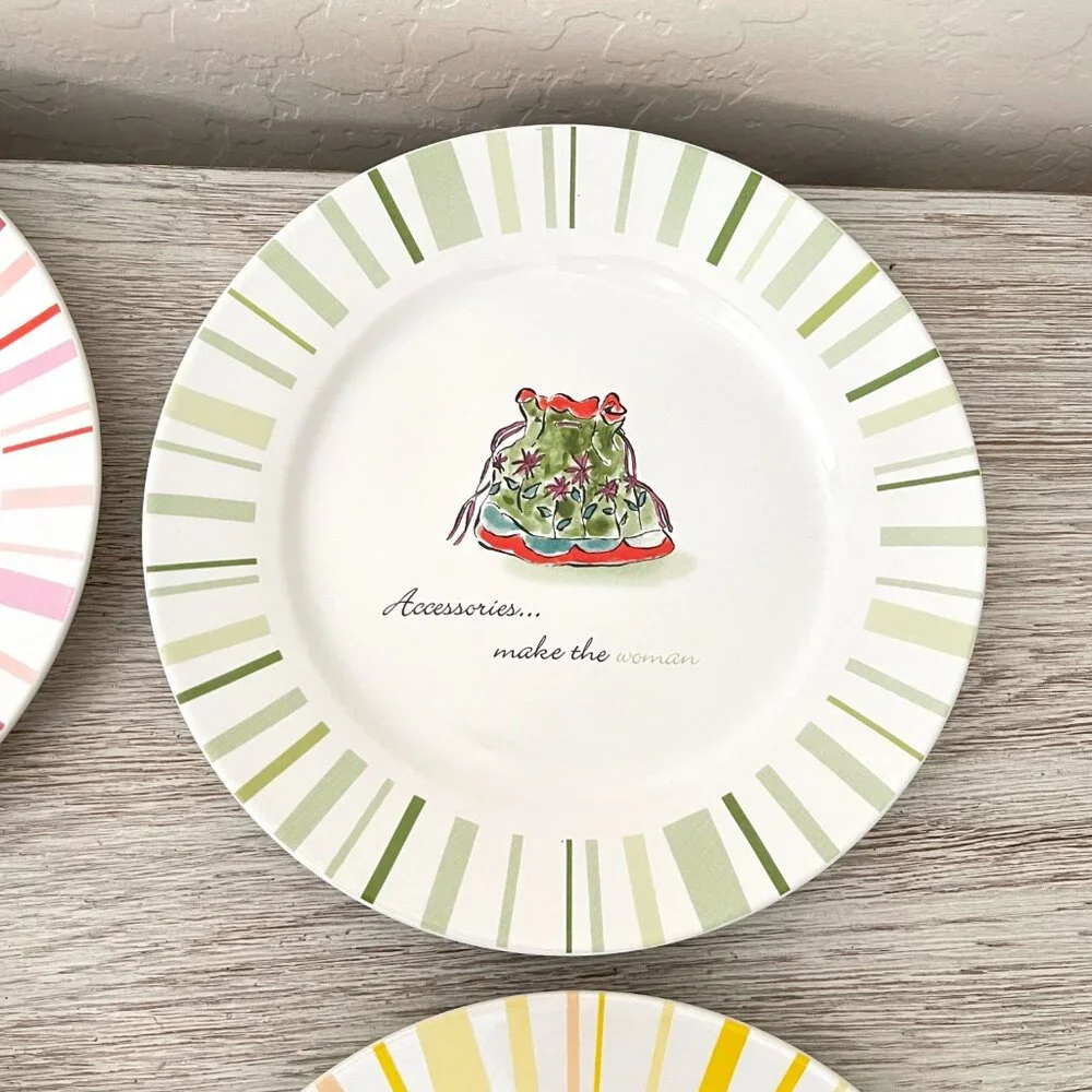 Plates Handbag Purse Theme Set 4 Rosanna 8